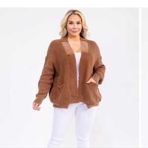 Elegant Brown Women's Cardigan